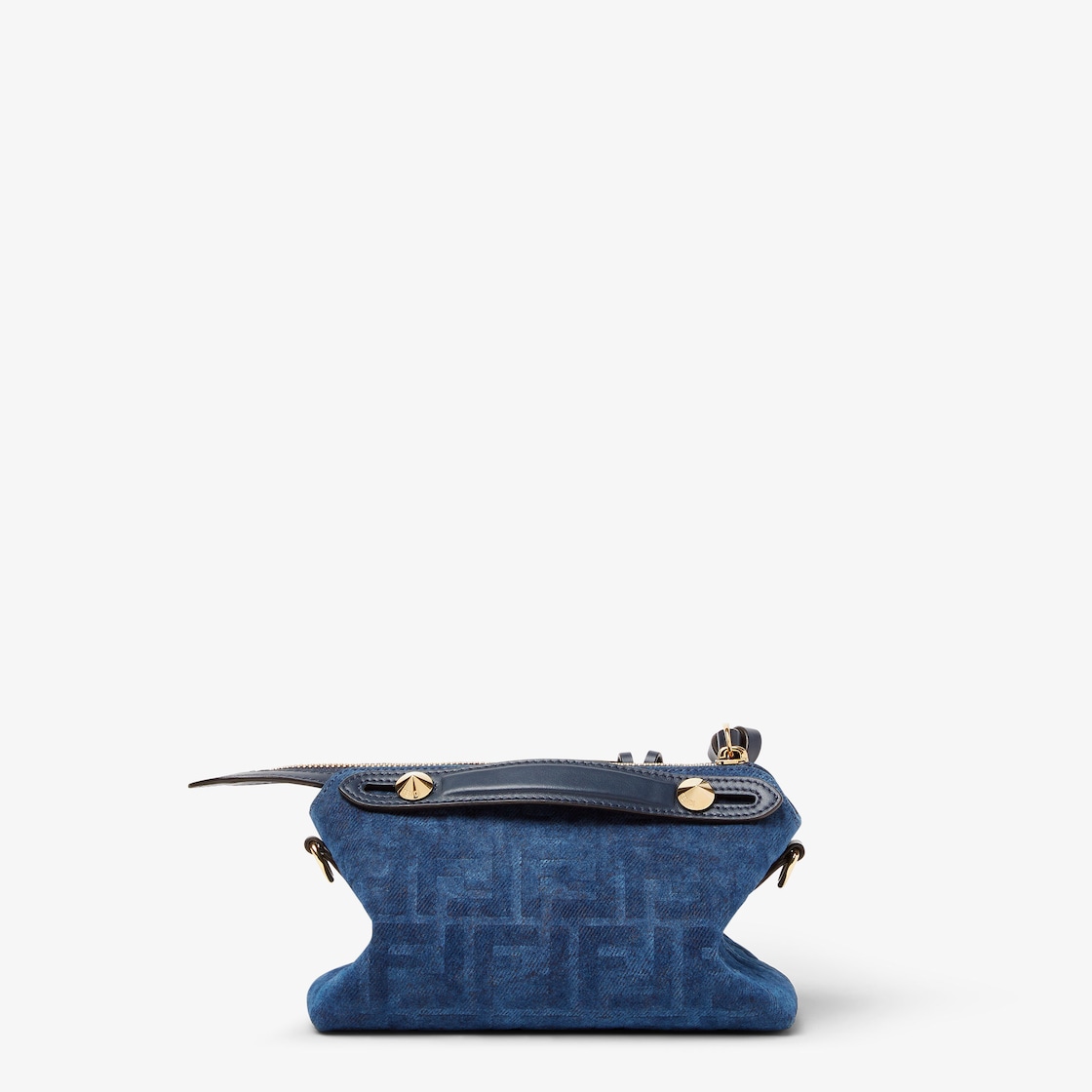 FENDI By The Way Soft Mini Blue FF denim flocked mini-bag - Image 2